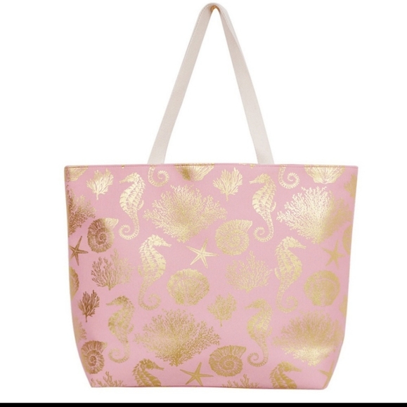 Light Pink and Gold foil tote. - Picture 8 of 9